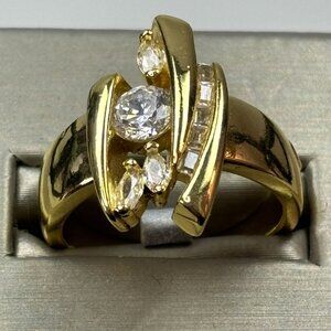 Sparkling Cubic Zirconia Princess Cut Promise Ring for Women